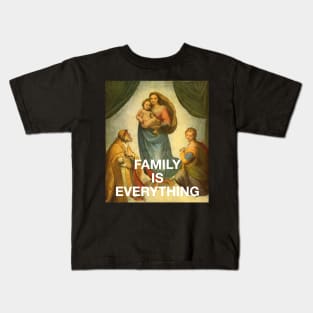 Classical Painting - Family Is Everything (Vaporwave Religious Art) Kids T-Shirt